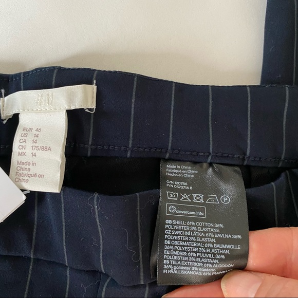 NWT Super Stretch Ankle Length Pin Stripe Slacks 14 - Picture 5 of 5